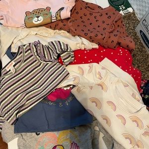 2 sweaters 6 long sleeve shirts 2T